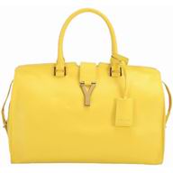 YSL Petit Cabas Chyc Y Calfskin Doctor Medium Bag Yellow YSL497940