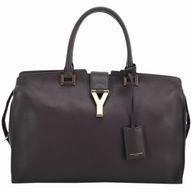 YSL Petit Cabas Chyc Y Calfskin Doctor Medium Bag Deep Coffee YSL479988
