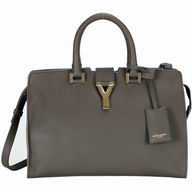 YSL Cabas Petit Cabas Y Calfskin Medium Bag In dark gray YSL5383495