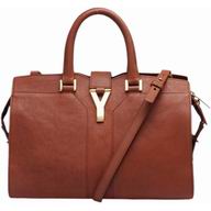 YSL Petit Cabas Chyc Y Calfskin Doctor Small Bag Coffee Red YSL517134