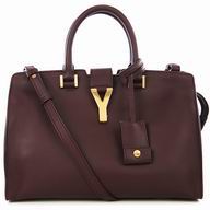 YSL Cabas Petit Cabas Y Calfskin Bag In Burgundy YSL5371976