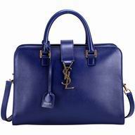 YSL Saint Laurent Cabas YSL Calfskin Bag In Blue YSL5717461
