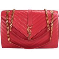 YSL Saint Laurent Cabas Y Calfskin Bag In Red YSL5265752