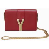 YSL Saint Laurent Cabas pochette Y Calfskin Bag In Red YSL5184603