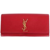 YSL Saint Leather Paris Y Calfskin WalletsIn Red YSL5236557