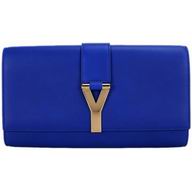 YSL Saint Leather Paris Y Calfskin Wallets In Jewelry blue YSL4964247
