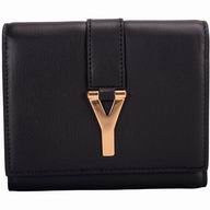 YSL Saint Laurent Paris Calfskin Wallets In Black YSL5262549