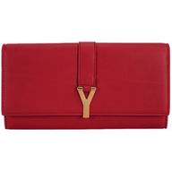YSL Chyc Leather Leather ClutchY Calfskin Wallets In Red YSL4709957