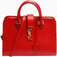 YSL Monogram Cabas Calfskin Small Bag In Red YSL5941680
