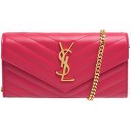 YSL Monogram V Caviar Calfskin Bag In Pink YSL5365665