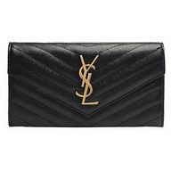 YSL Monogram V Caviar Calfskin Wallets In Black YSL5265710