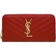 YSL Monogram V Caviar Calfskin Wallets In Complexion YSL55947166