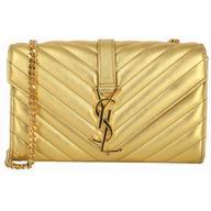 YSL Saint Laurent Monogram Calfskin Bag In Golden YSL5971205