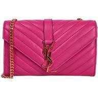 YSL Saint Laurent Monogram Goatskin Bag In Peach Red YSL5971206