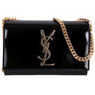 YSL Saint Laurent Monogram Patent Calfskin Bag For Dinner In Black YSL5971207