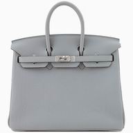 Birkin 25 Light Gray Togo Leather Palladium Hardware Hand Sewing BK25-4H-MS