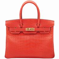 Hermes Birkin 30cm 9M Sanguine Crocodile Mat Gold Hardware HB1030CAM