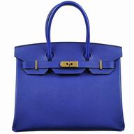 Hermes Birkin 30cm Bleu Electred Epsom Leather Gold Hardware Bag HB1030NVB