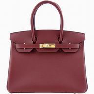 Hermes Birkin 30 Red Leaves 55 Epsom Leather GHD H1030YHG