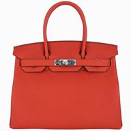 Hermes Birkin 30 Orange Red 5E Togo Leather Palladium Hardware BK30-5E-TG-R-N