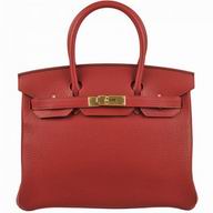 Hermes Birkin 30cm 54 Garance Red Togo Leather Gold Hardware HB1030RGR