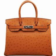 Hermes Birkin 30 cm Tangerine Ostrich Gold Hardware Handbag HB1030OST