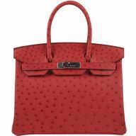 Hermes Birkin 30 cm Ostrich A5 Palladium Handbag HB1030ST