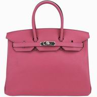 Hermes CLEMENCE 35cm Birkin Bag Silvery Hardware Hand-Sewing H1030902