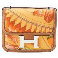 Hermes Constance Silk Swift Leather 18cm Bag Palladium Hardware H1018ZDM