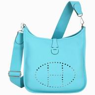Hermes Evelyne Clemence Leather Bag Silvery And Palladium Plated Hardware H056277CT