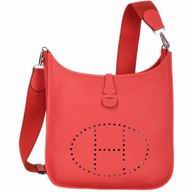 Hermes Evelyne Clemence Leather Bag Silvery And Palladium Plated Hardware H056278CW
