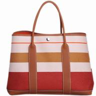 Hermes Garden Party Togo Leather Canvas Bag H857281