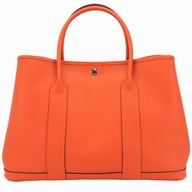 Hermes Garden Party Togo Leather Bag Silvery Hardware H8E7789