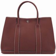 Hermes Garden Party Togo Leather Bag Silvery Hardware H829565