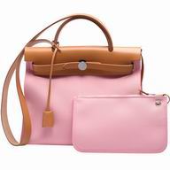 Hermes Herbag 31 Toile Officier Bag Pink H59029