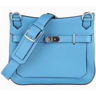 Hermes Jysiere Togo Cowhide 31cm Shoulder Bag Saint-Cyr Blue H1069CK