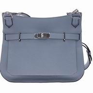Hermes Jysiere Clemence Cowhide 28 cm Shoulder Bag Gray H64N343