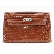 Hermes Kelly Bag Crocodile 25 Palladium Hardware H8088CR