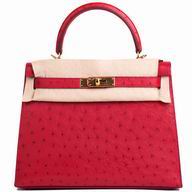 Hermes kelly 28 Ostrich Gold Hardware H5595N2