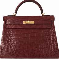 Hermes Kelly 32 Matte Alligator Gold Hardware HK1032CDR