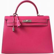 Hermes Kelly 35 Epsom Leather Palladium Hardware Bag Rose Tyrien HK1035RTN