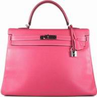 Hermes Kelly 35 Rose Tyrien Pink Epsom Leather Palladium Hardware H1035RTR