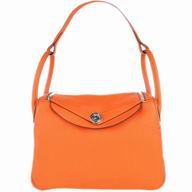 Hermes Togo Clemence Cowhide Lindy 30 Bag Orange HL596821