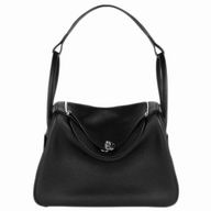 Hermes Togo Clemence Cowhide Lindy 34 CM Bag Black H596836LD