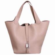 Hermes Picotin Lock 22 cm Togo Leather Bucket Bag Light Pink H4273LP