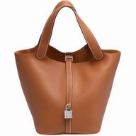 Hermes Picotin Lock PM Togo Leather Silver Bucket Palladium Hardware Camel HPL1357