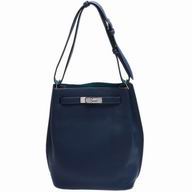Hermes So-Kelly Togo Leather Shoulder Bag Dark Blue HSK3083