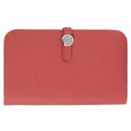 Hermes Dogon GM Togo Leather Long Wallet Silvery Hardware Orange H342816