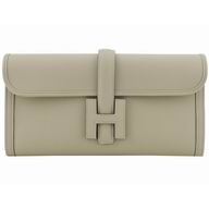 Hermes Pochette Jige Swift Leather Bag Gray H91653