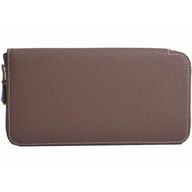 Hermes Silk In Epsom Leather Long Wallet Elephants Gray H59297
